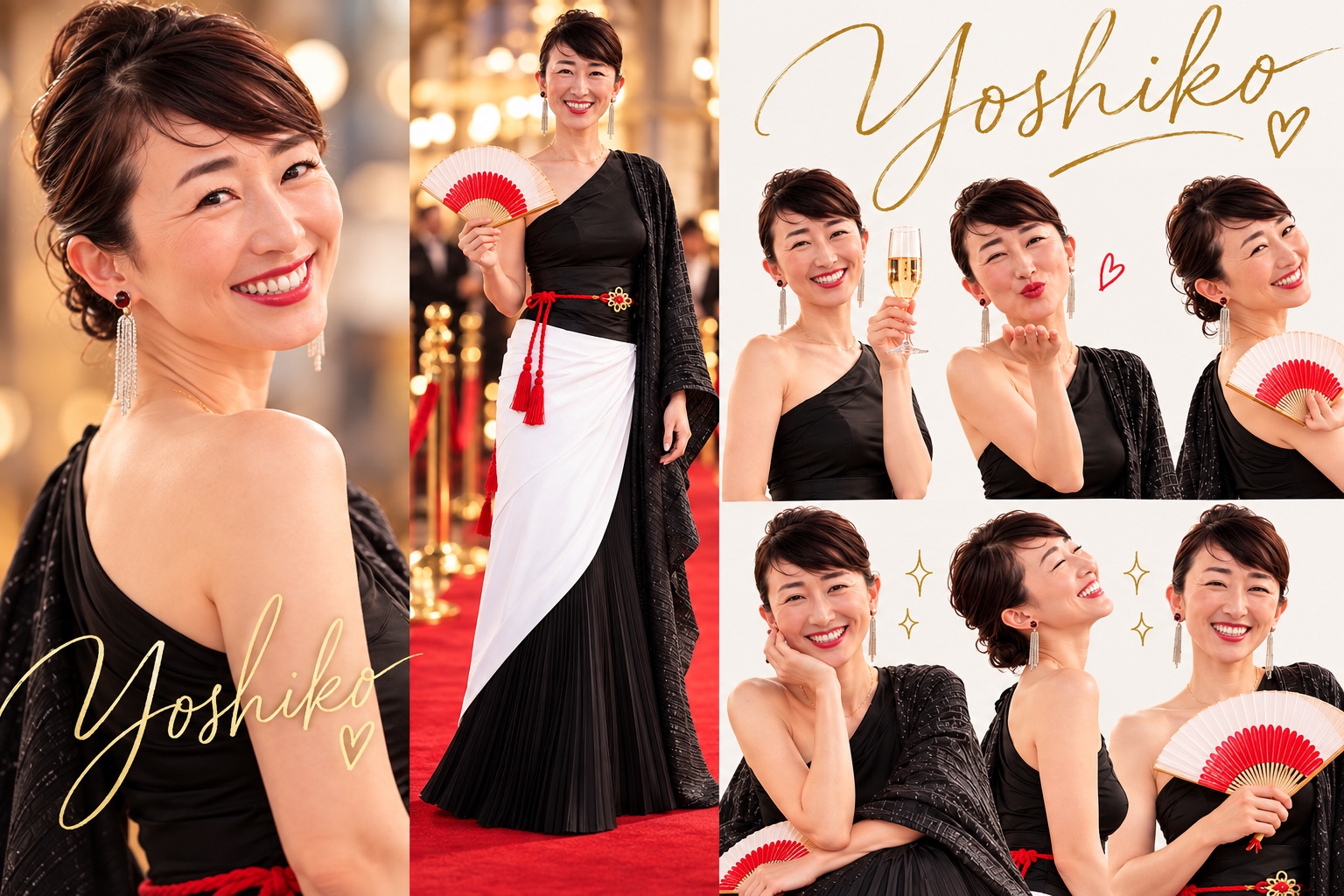 振り向いて微笑む美子さん